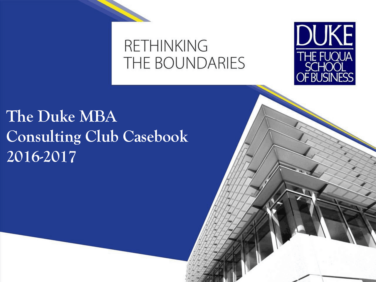 Duke Mba Transcripts The Duke MBA Consulting Club Casebook 2016-2017 | Exams Construction ...
