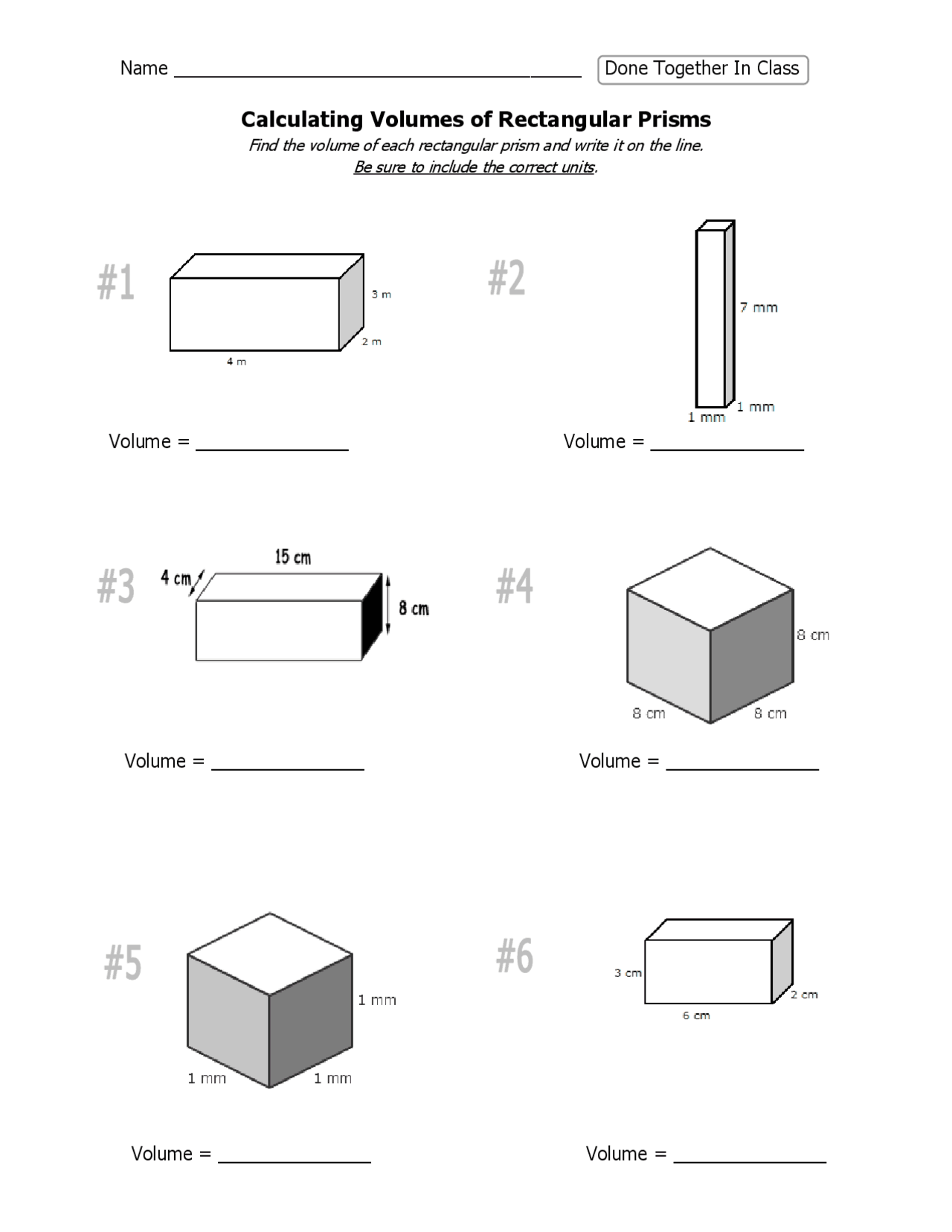 Calculating Volumes of Rectangular Prisms | Schemes and Mind Maps ...