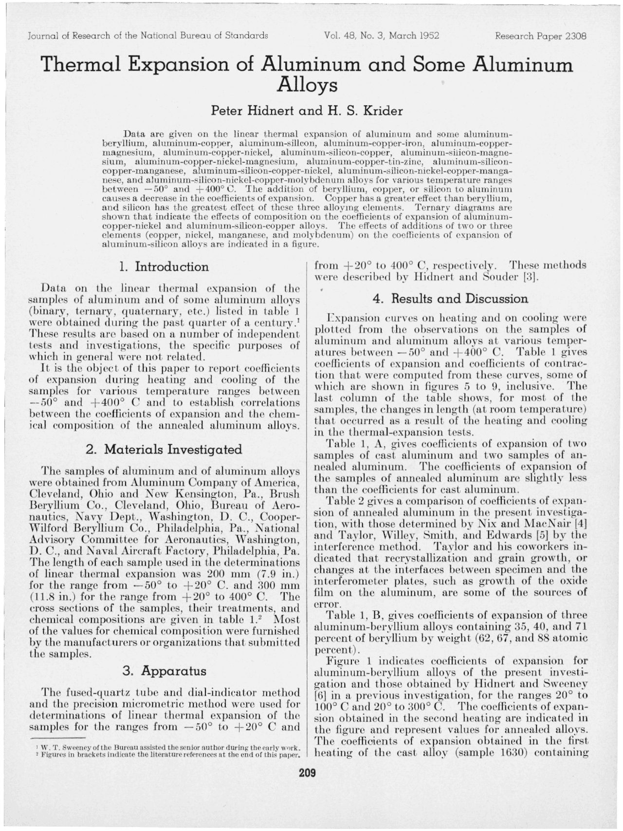 Thermal expansion of aluminum and some aluminum alloys | Schemes and ...