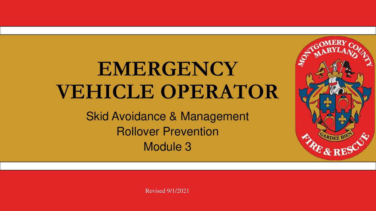EMERGENCY VEHICLE OPERATOR | Schemes and Mind Maps Control Systems ...