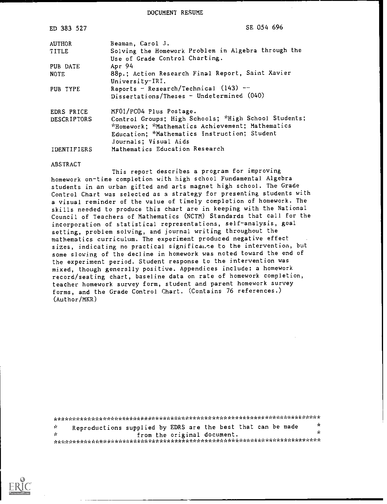 ED383527.pdf | Lecture notes Algebra | Docsity