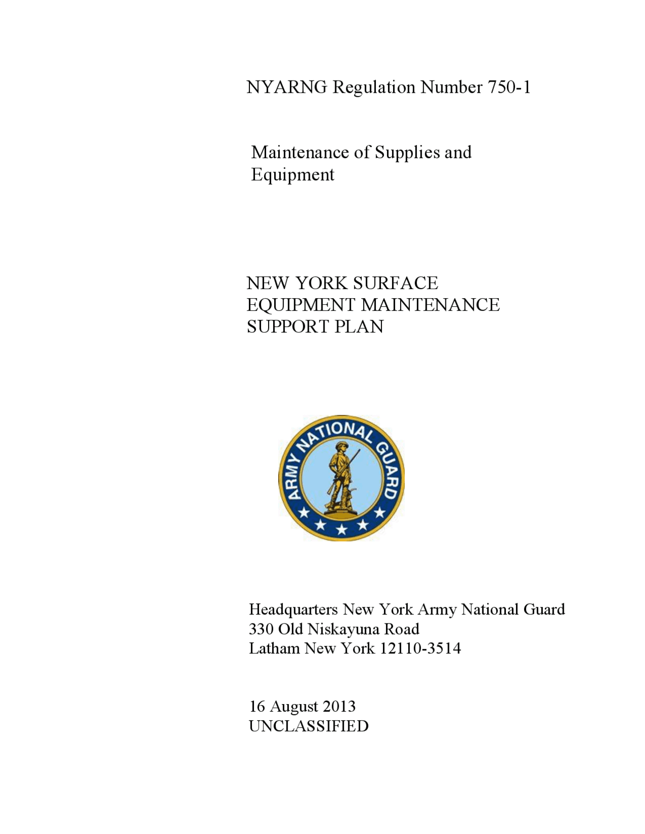 NYARNG Regulation 750-1, GCSS-Army ... | Exercises Mechanics | Docsity nyarng-regulation-750-1-gcss-army-exercises-mechanics-docsity