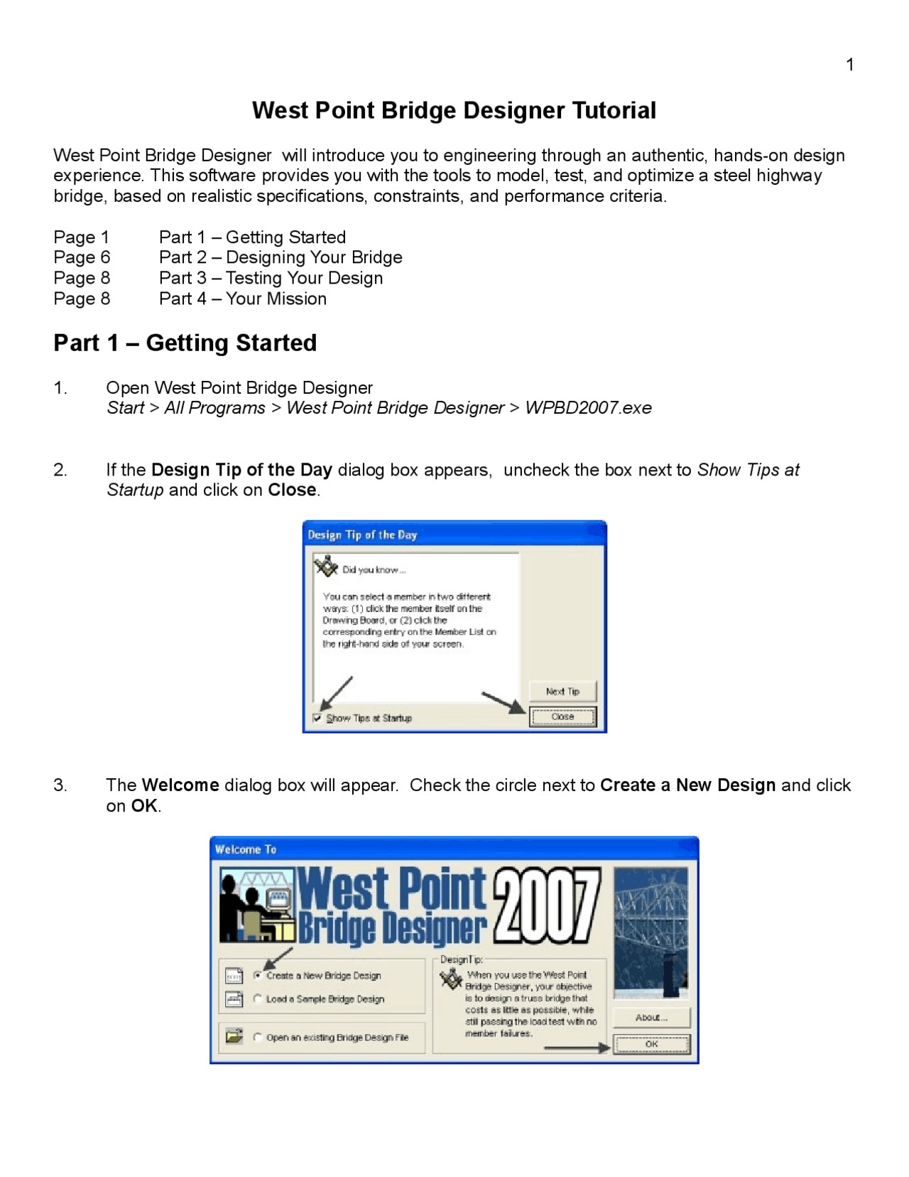 West Point Bridge Designer Tutorial Part 1 Getting Started Schemes and Mind Maps Design