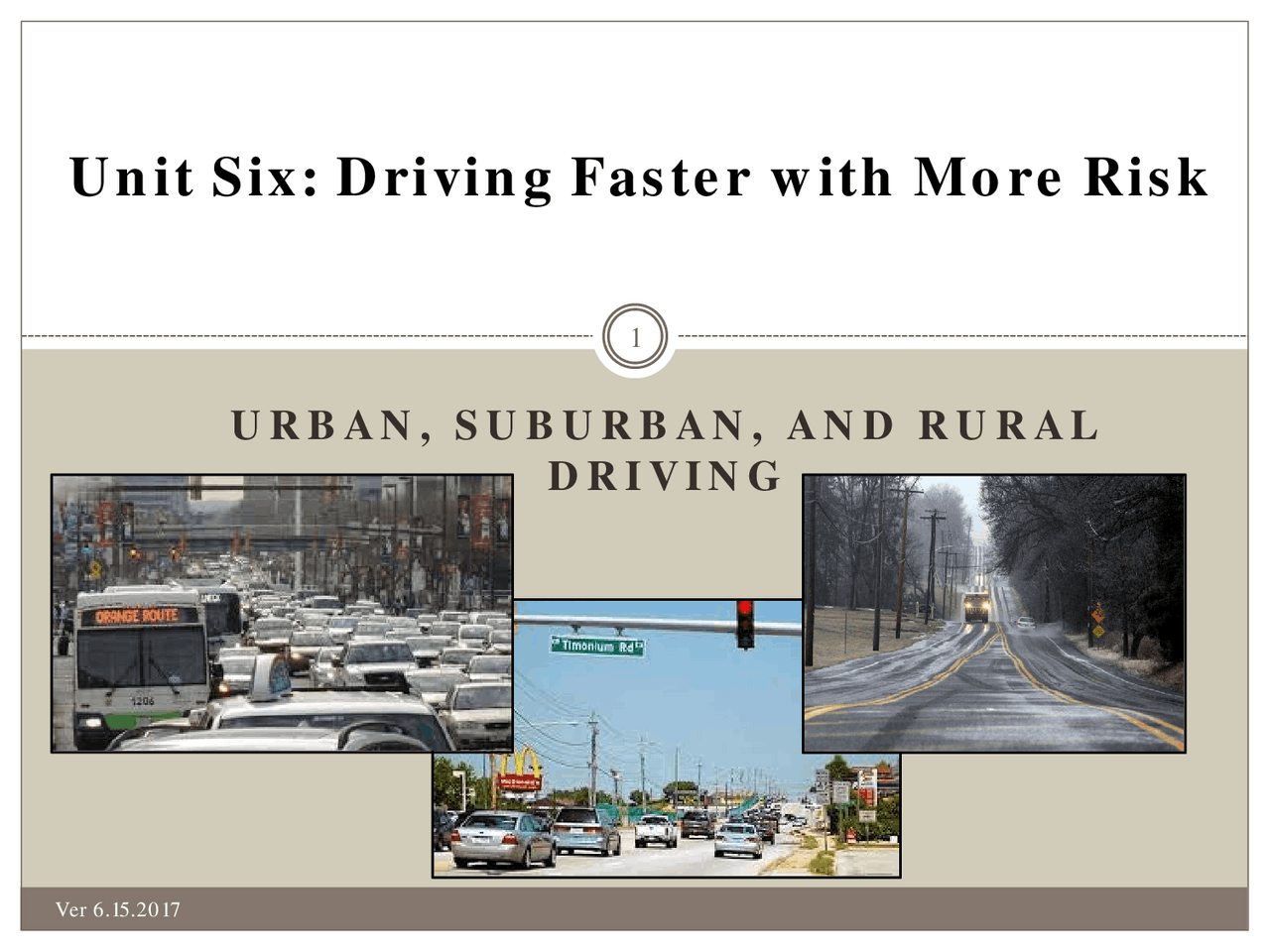 Driver's Education - Unit 6 | Exams Law | Docsity