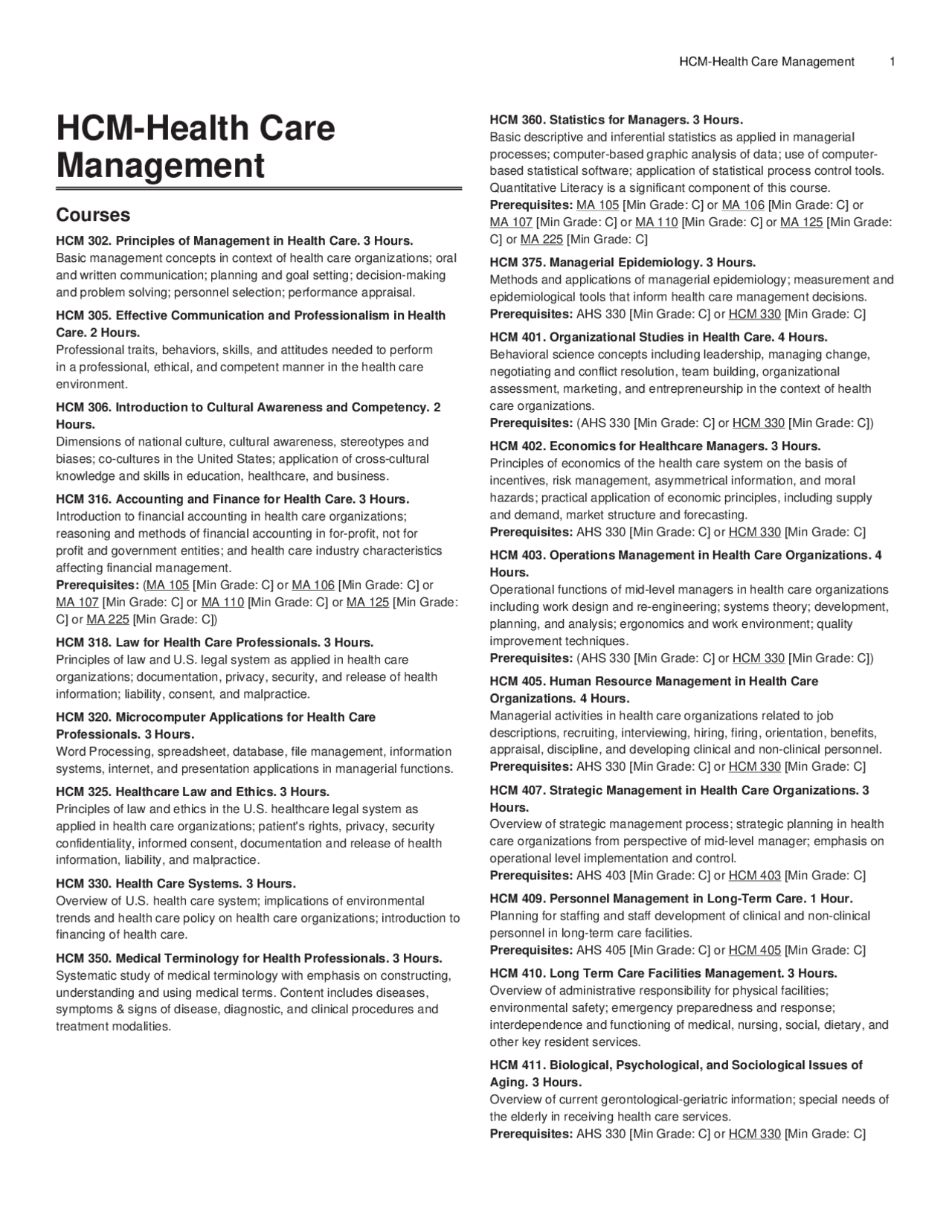 HCM-Health Care Management | Study notes Financial Management | Docsity