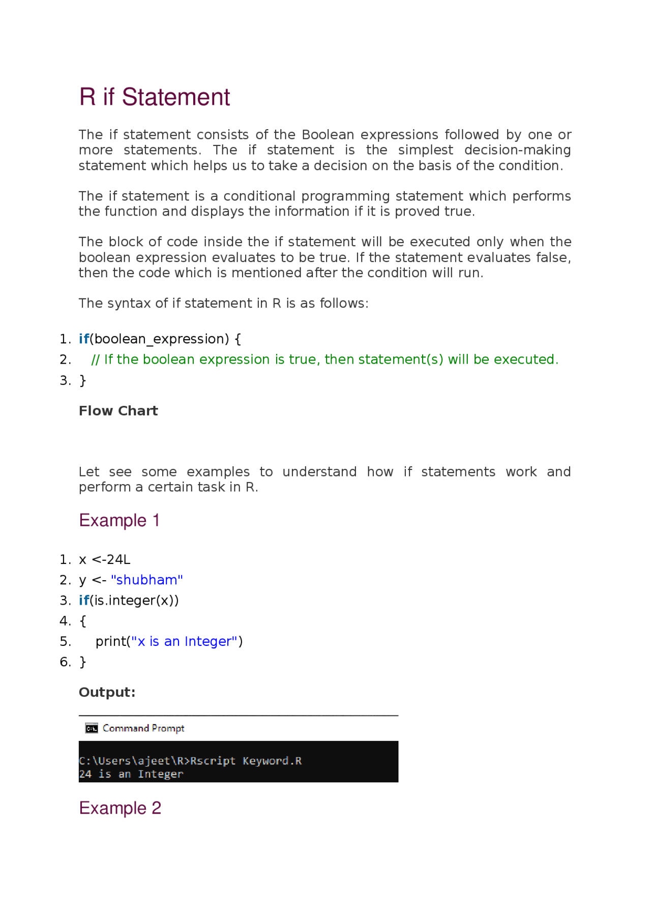 R Programming Control Flow Statements | Study notes Programming ...
