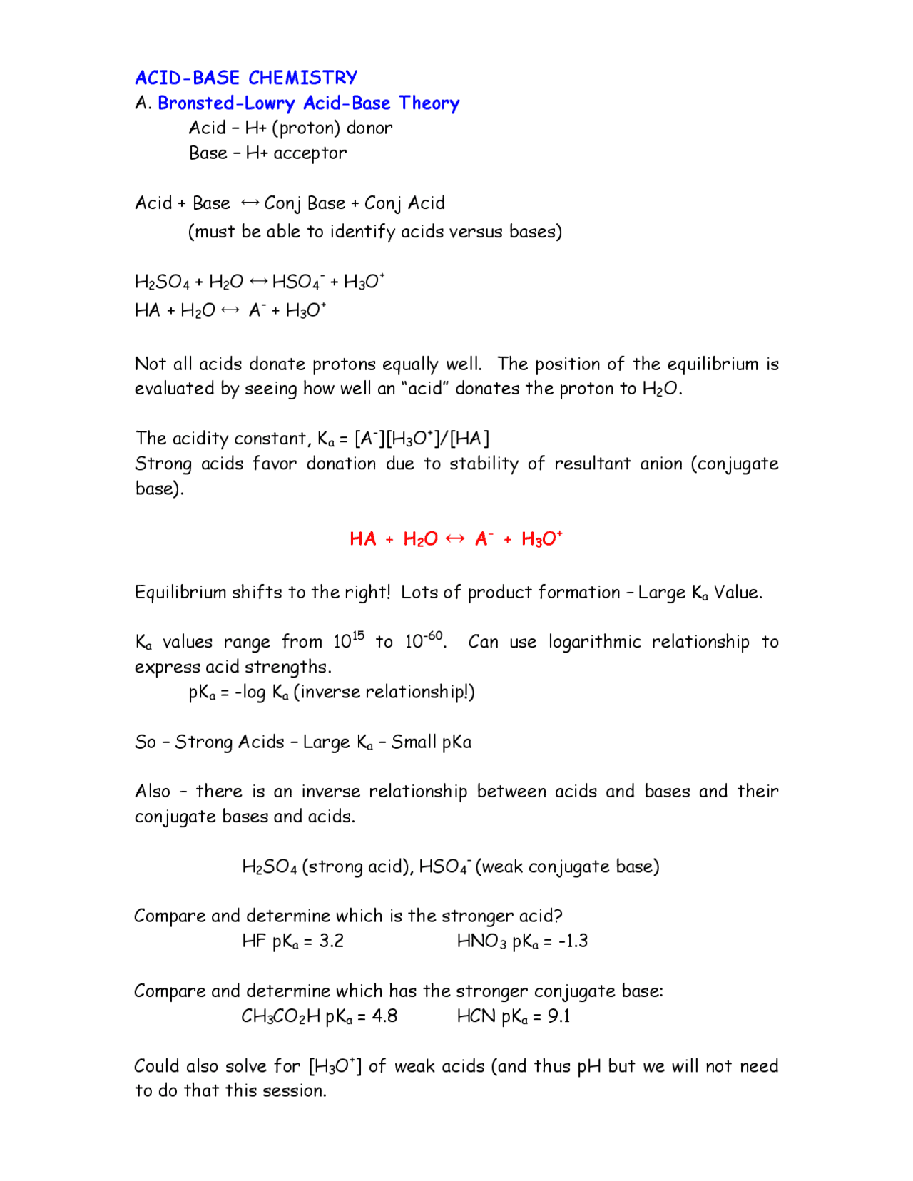 H+ (proton) donor Base – H+ acceptor Acid + Base ↔ Conj Bas | Slides ...