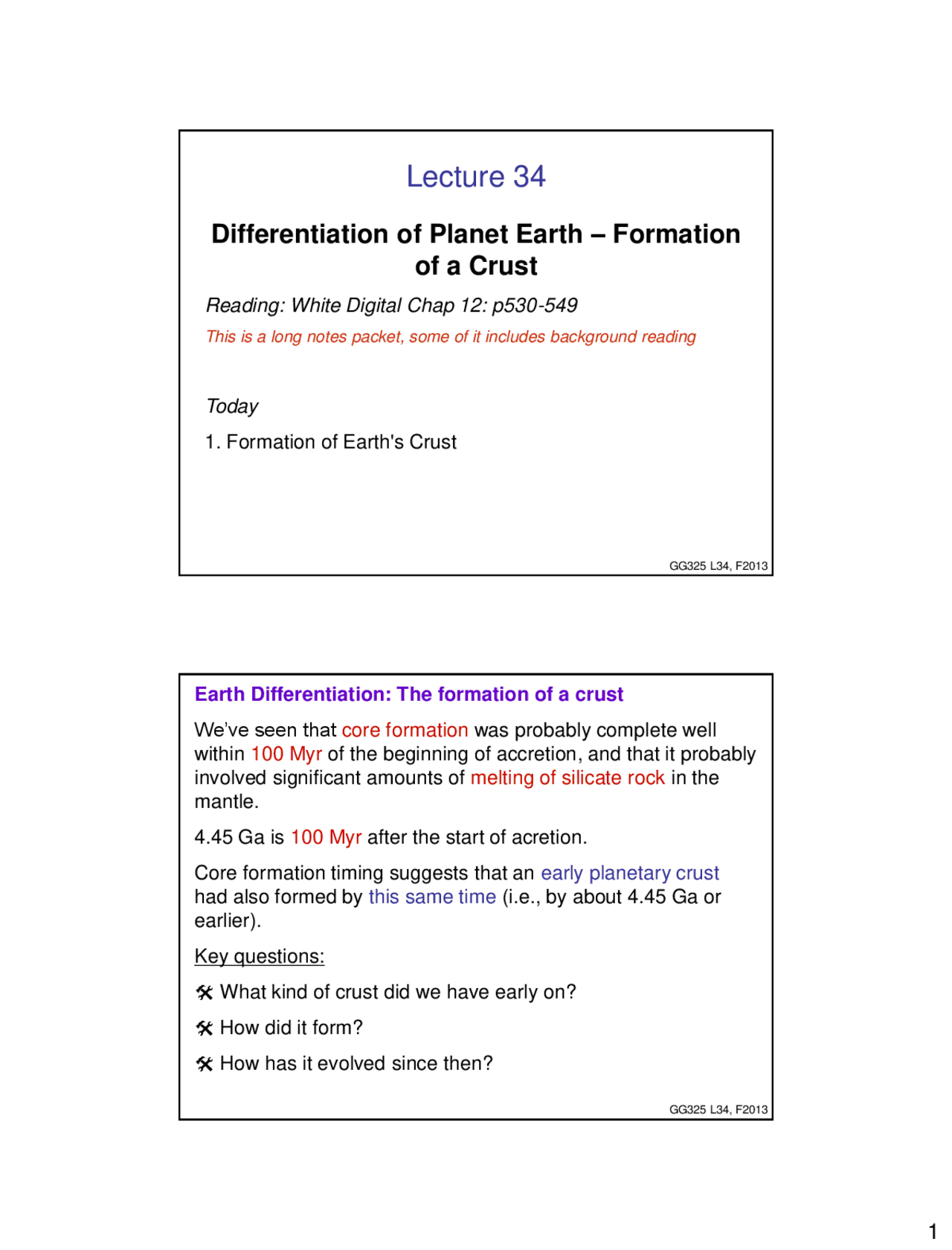 Lecture 34 | Exams Geochemistry | Docsity