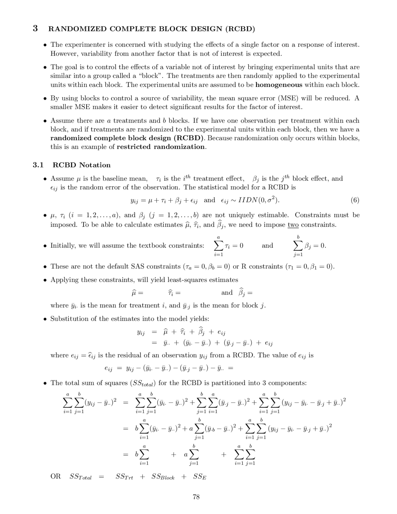 3 Randomized Complete Block Design Rcbd Exams Design Docsity