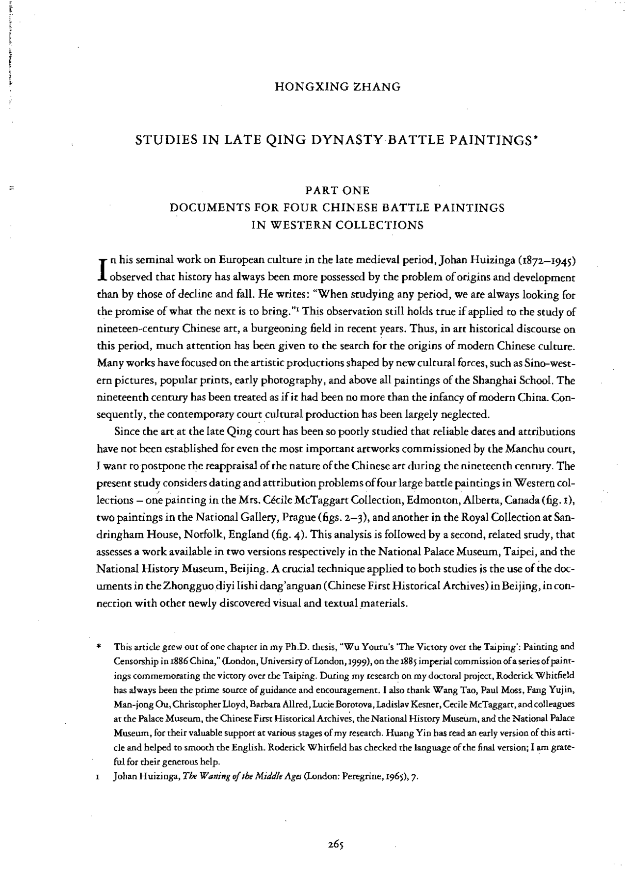 STUDIES IN LATE QING DYNASTY BATTLE PAINTINGS* | Slides Painting | Docsity