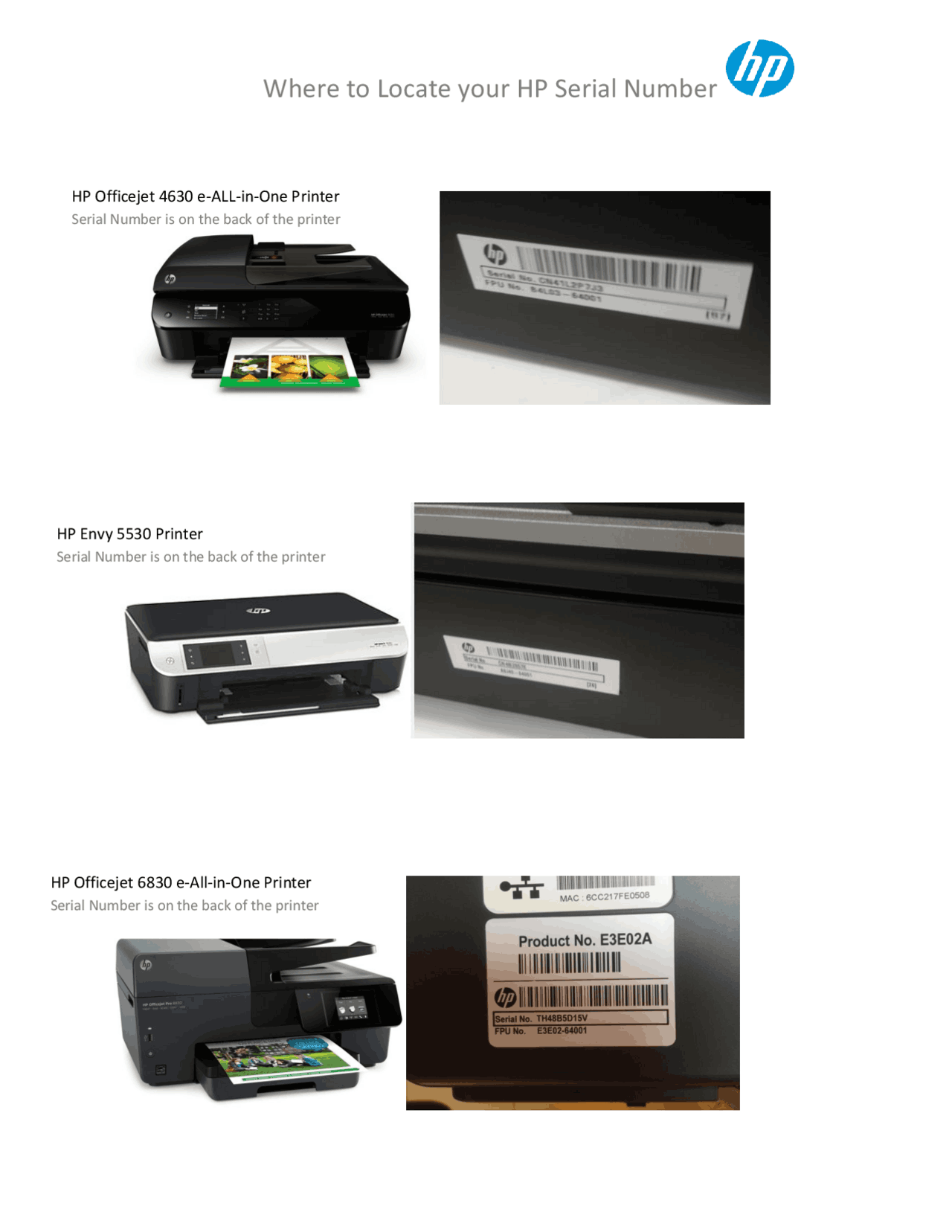 Hp Serial Label Where to Locate your HP Serial Number | Study notes Information ...