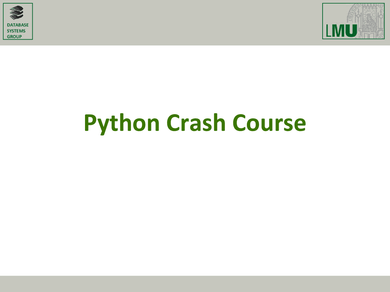 Python Crash Course | Slides Web Programming and Technologies | Docsity