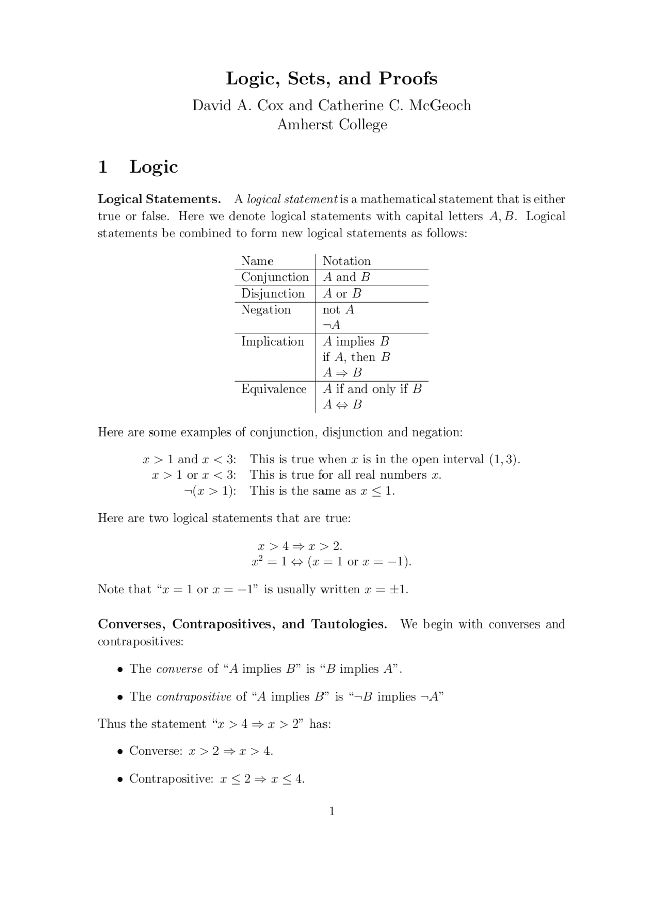 Logic And Algorithm Proof Examples Logic, Sets and Proof | Lecture notes Logic | Docsity