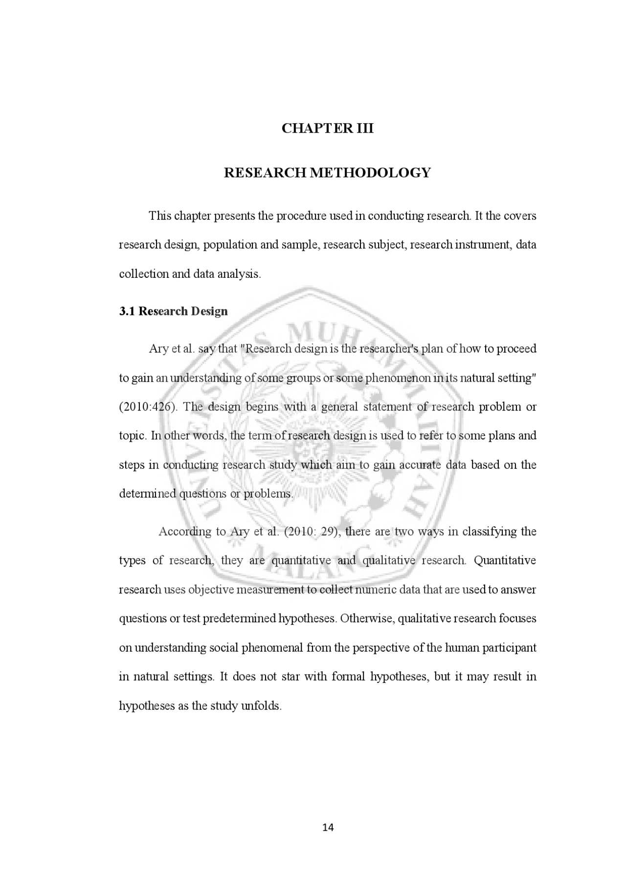 CHAPTER III RESEARCH METHODOLOGY | Study notes Research Methodology ...