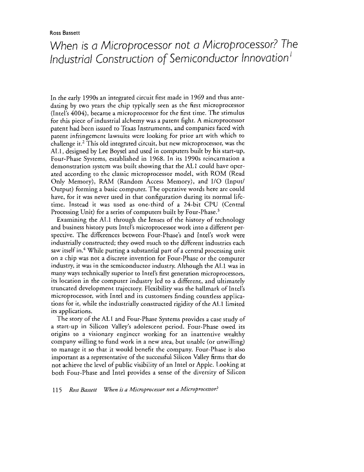 When is a Microprocessor not a Microprocessor? The ... | Study notes ...