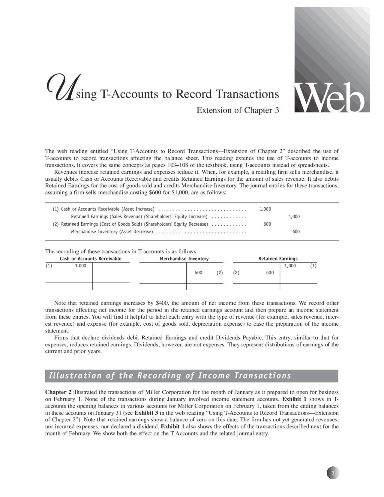Using T-Accounts to Record Transactions | Study notes Accounting | Docsity