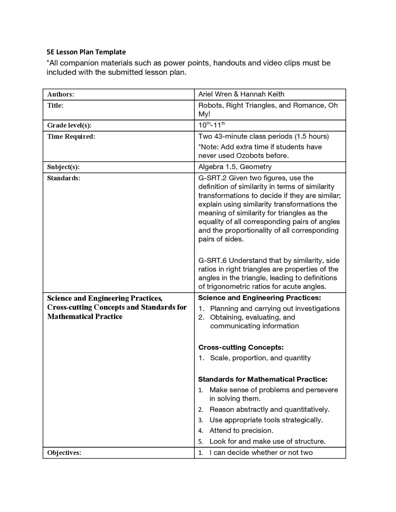5E Lesson Plan Template *All companion materials such as ... | Schemes ...