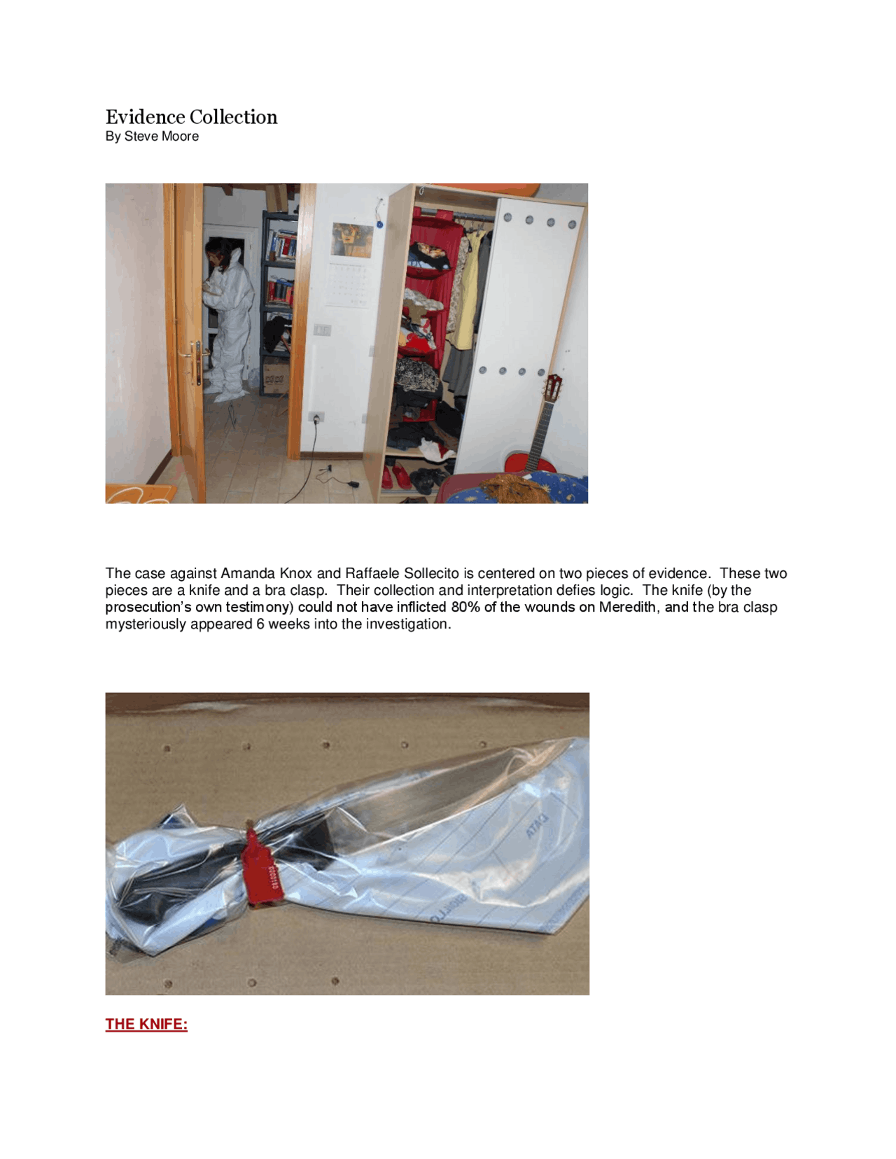 Evidence Collection | Lecture notes Logic | Docsity