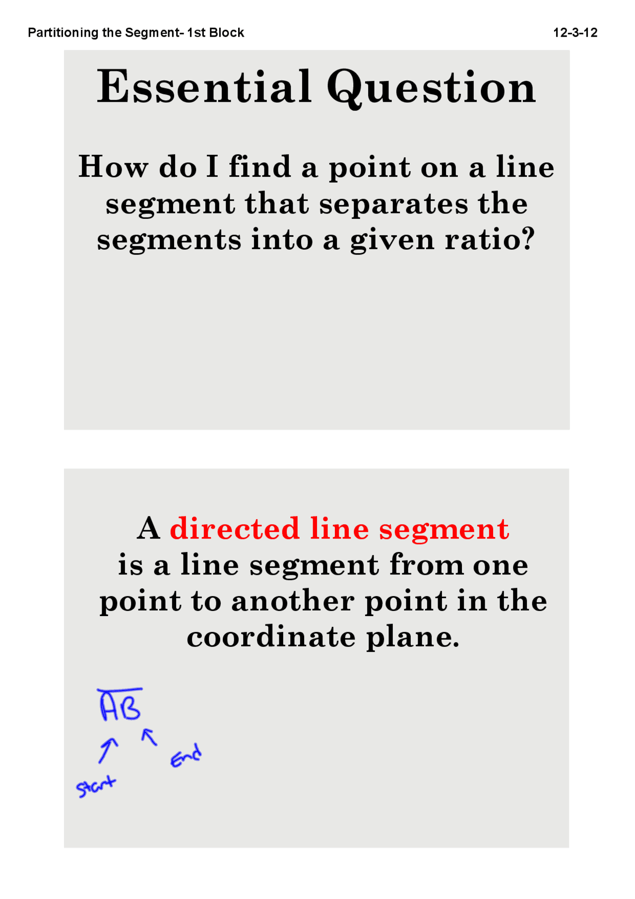 Partitioning the Segment- 1st Block | Schemes and Mind Maps Pre ...