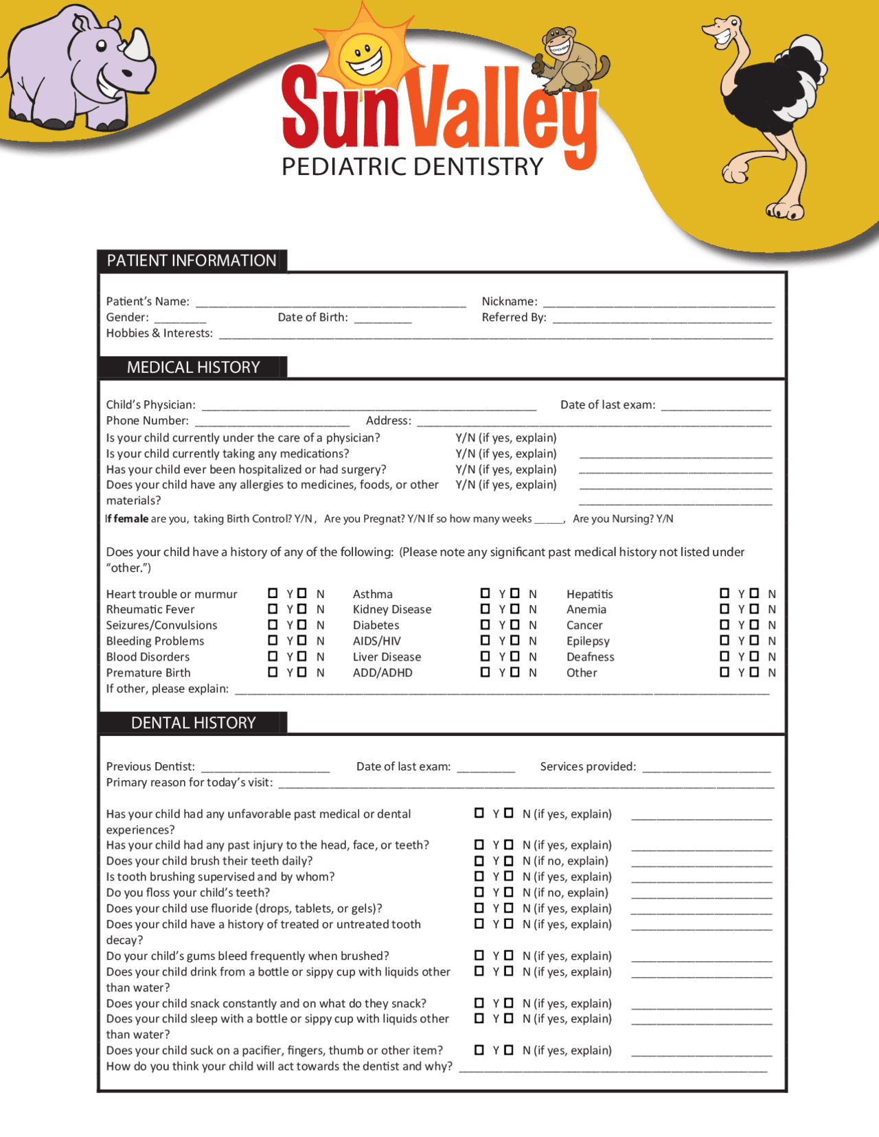 Sun Valley Pediatric Dentistry | Lecture notes Dentistry | Docsity