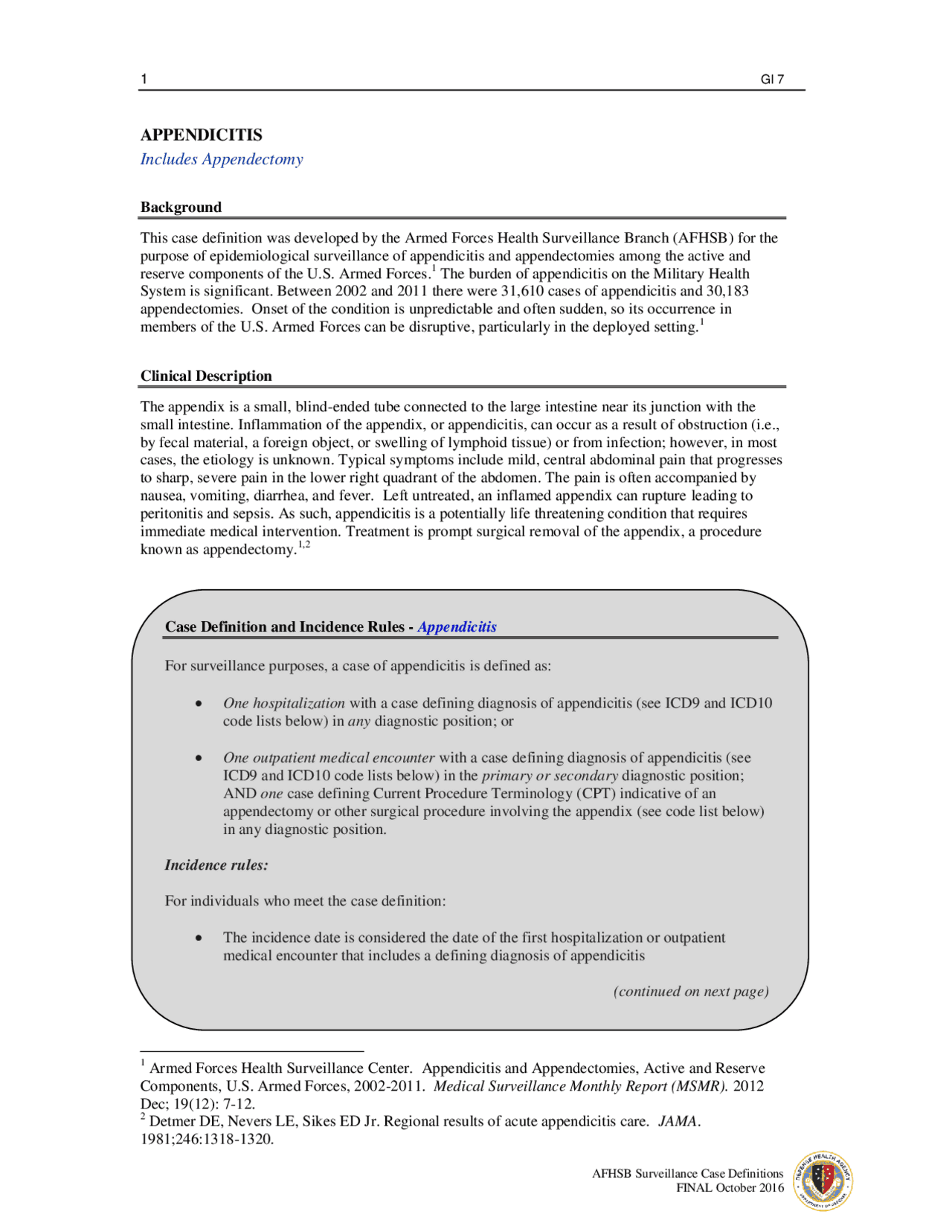 APPENDICITIS Includes Appendectomy | Slides Literature | Docsity