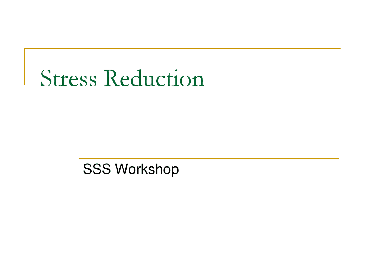 Stress Reduction | Schemes and Mind Maps Nutrition | Docsity