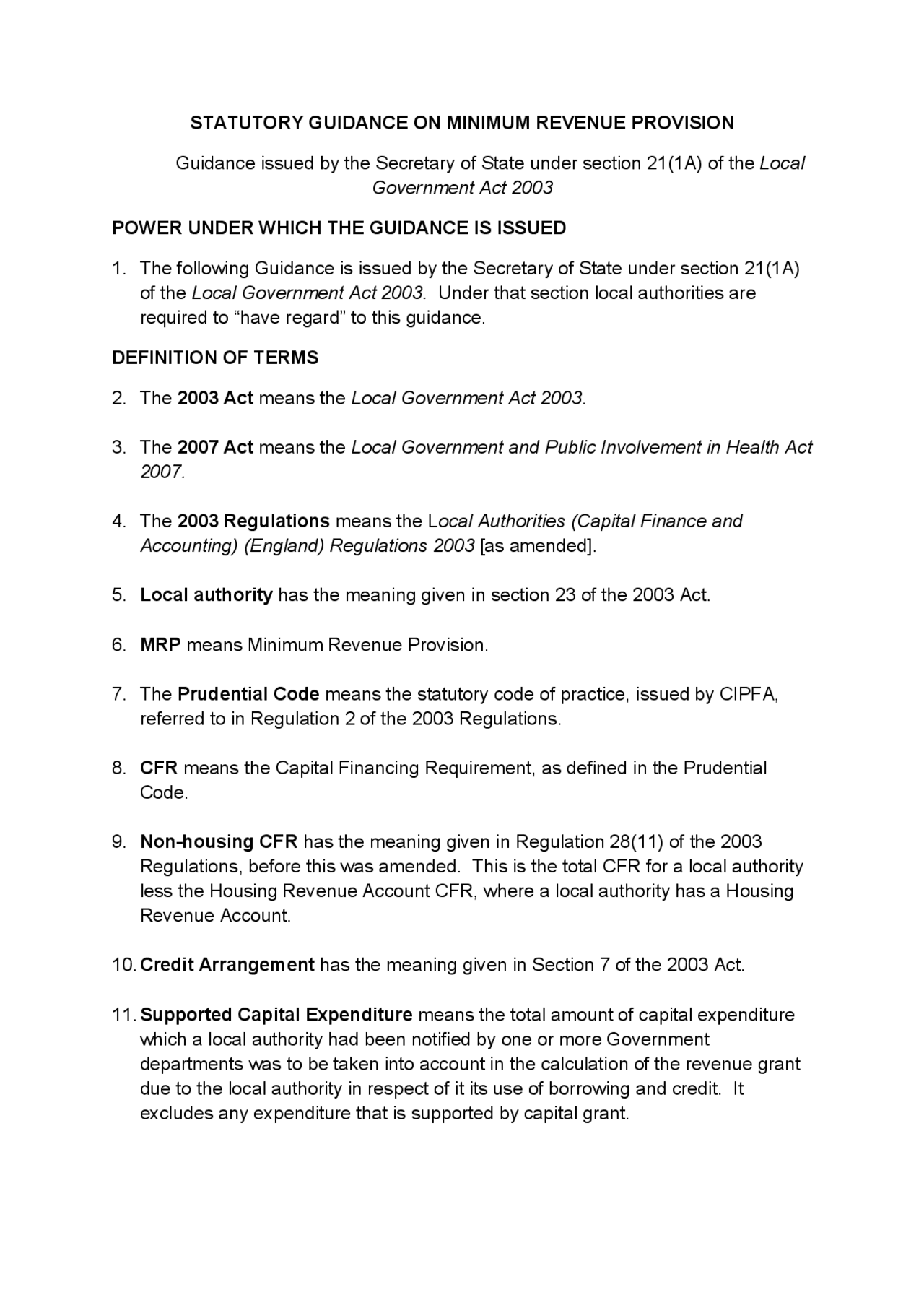 Statutory Provision Examples Statutory guidance on minimum revenue provision | Slides Accounting ...