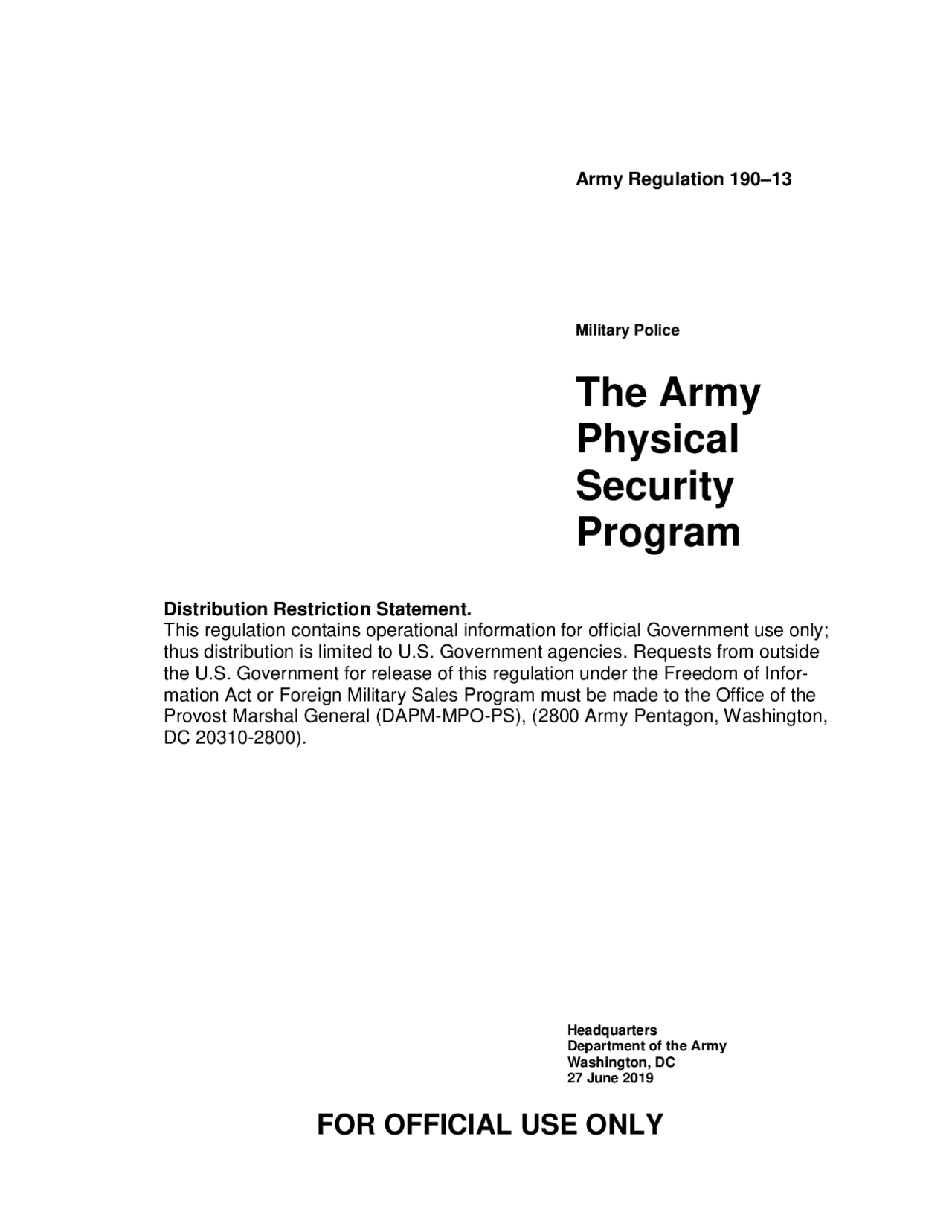 Army Physical Security Plan Example at Tayla Sligo blog