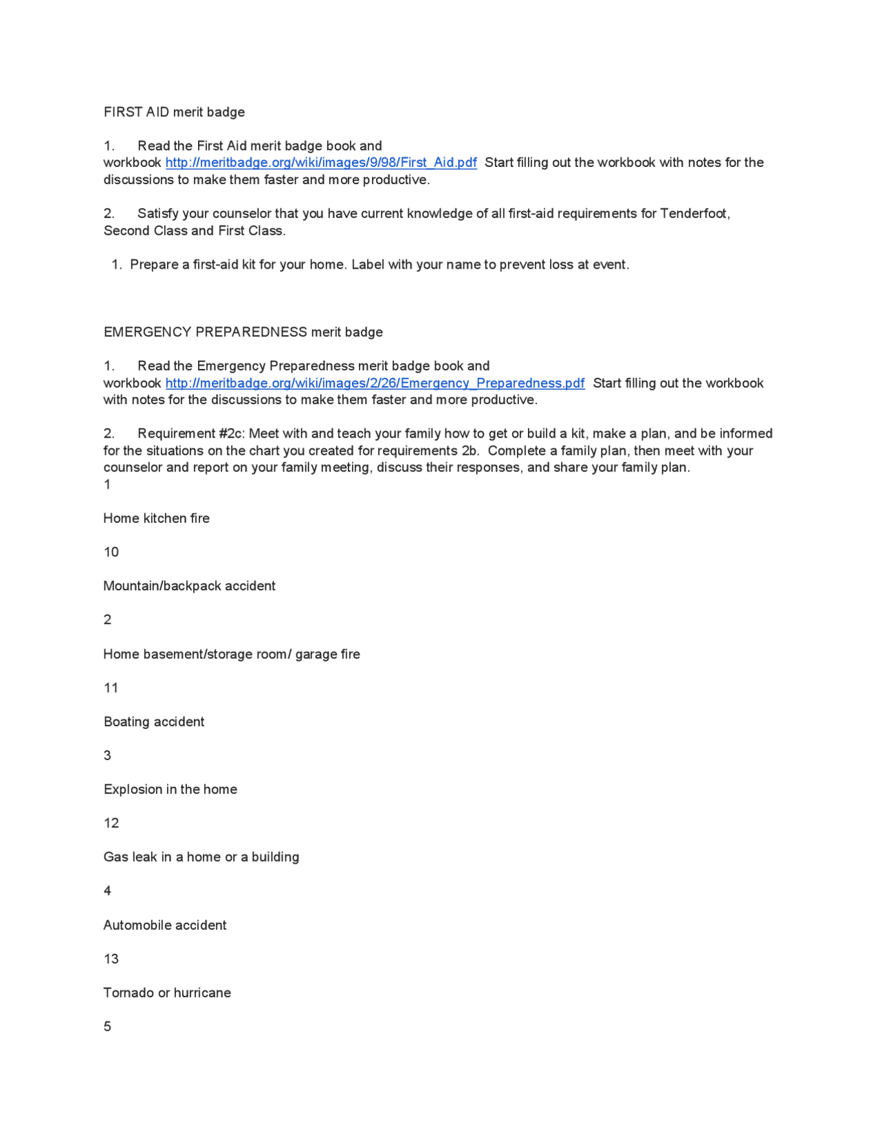 Merit Notes FIRST AID merit badge | Study notes Nursing | Docsity