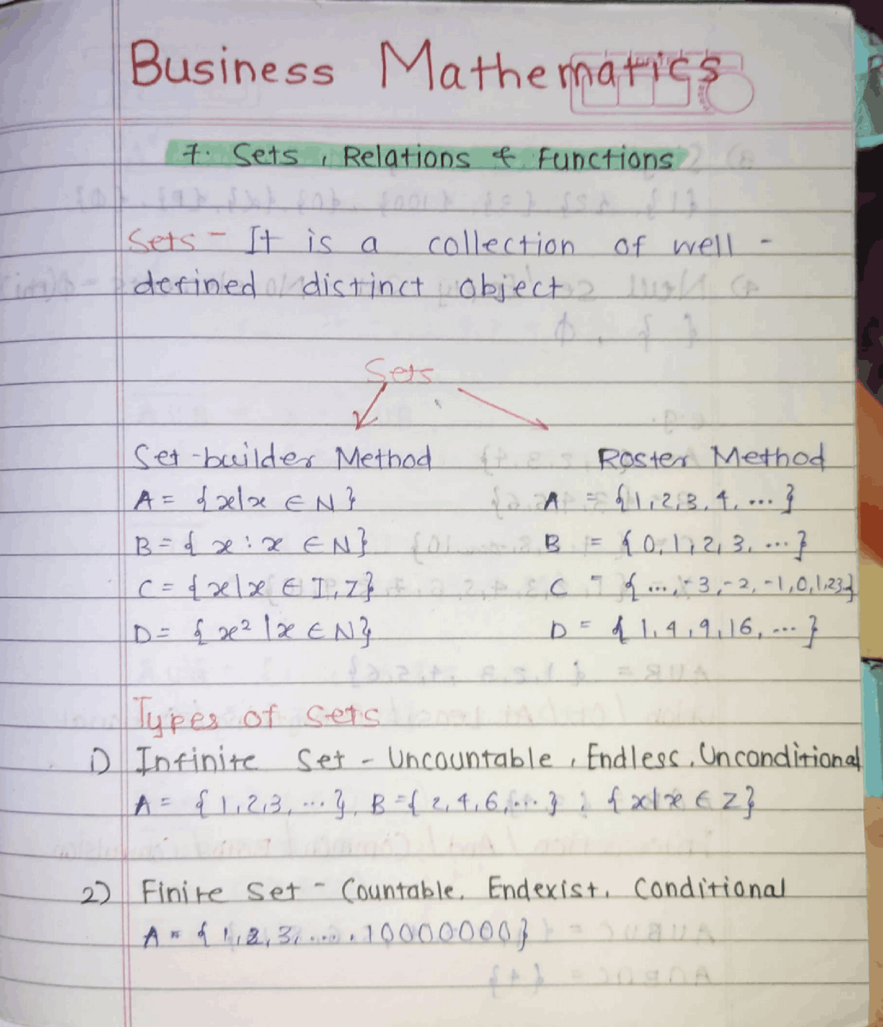 Formula book for business mathematics BCom first year and CA Foundation ...