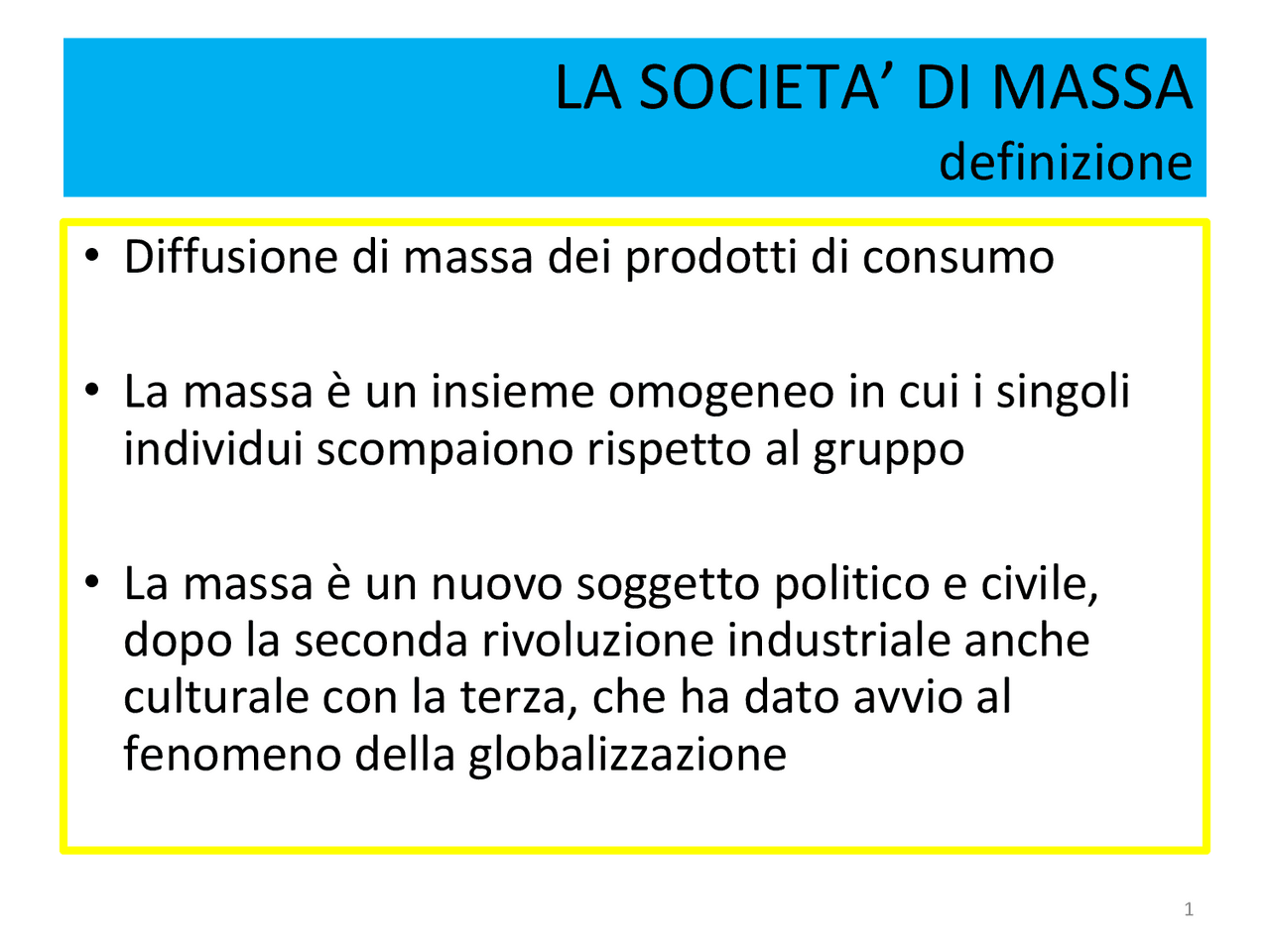 Società di massa mappa | Schemi e mappe concettuali di Storia | Docsity