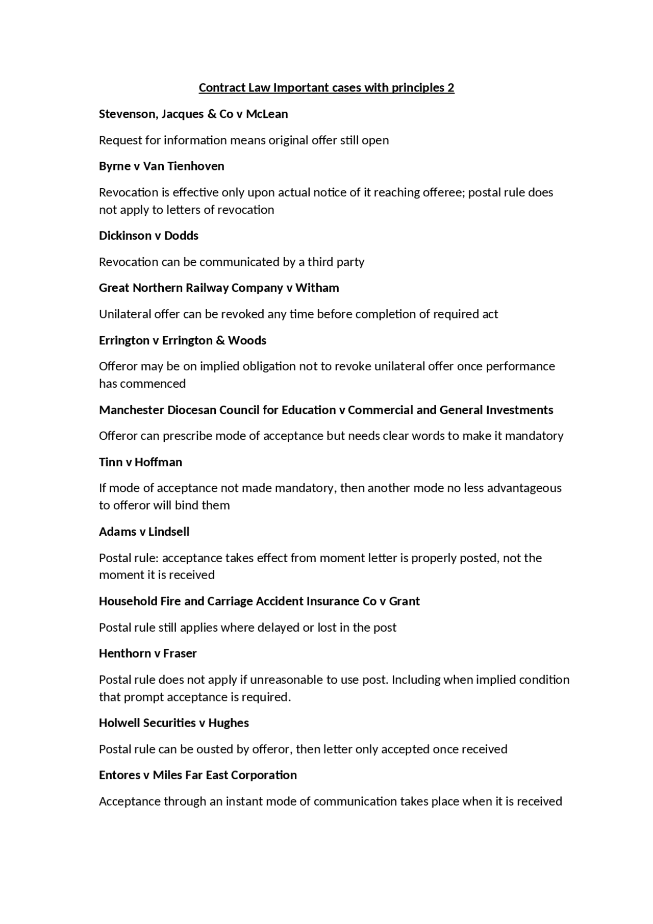 Contract law cases with principles 2 Assignments Contract Law Docsity contract-law-cases-with-principles-2-assignments-contract-law-docsity