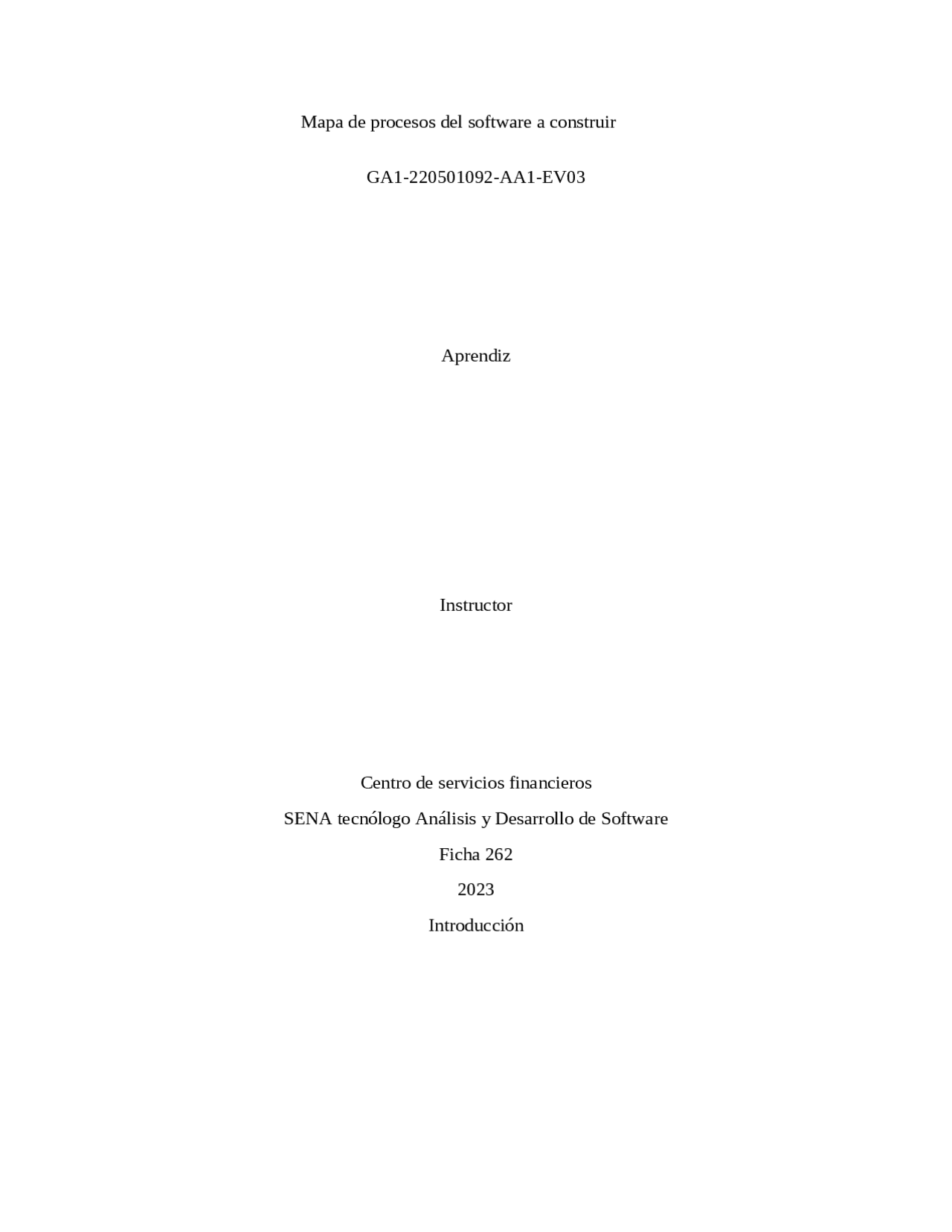 Mapa de procesos del software a construir GA1-220501092-AA1-EV03 ...