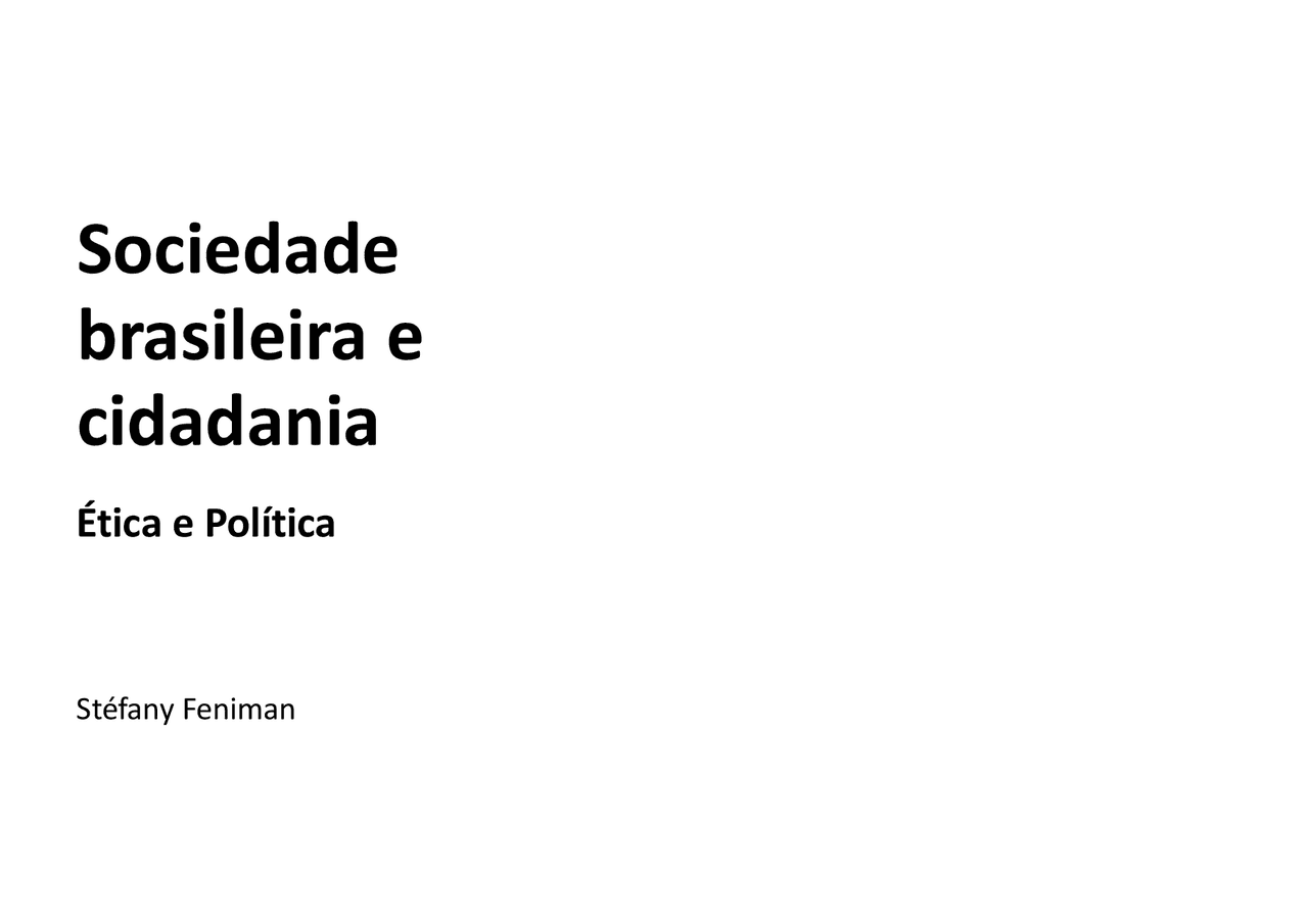 Sociedade Brasileira e Cidadania | Exercícios Física para Ensino Médio ...