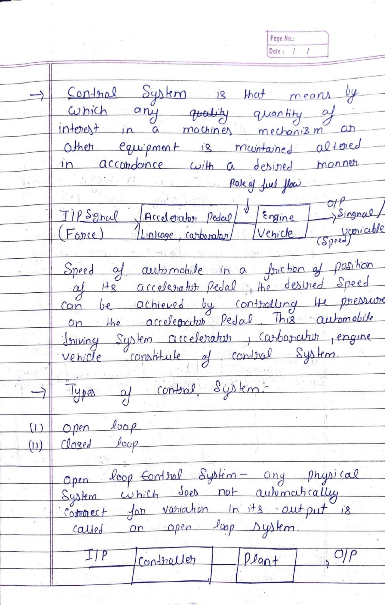 Control system notes that gives u an information | Schemes and Mind ...