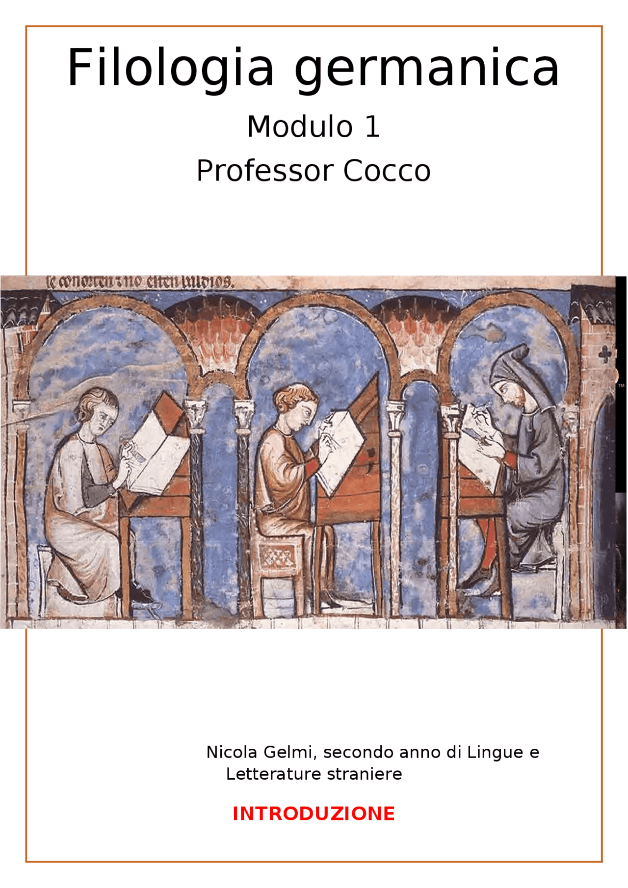 FILOLOGIA GERMANICA mod 1 unibg | Appunti di Filologia Germanica | Docsity