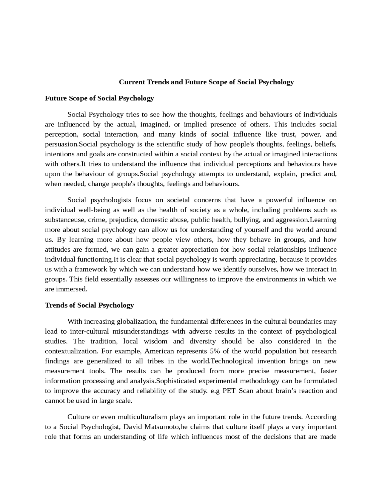 Current Trends and Future Scope of Social Psychology Study Guides