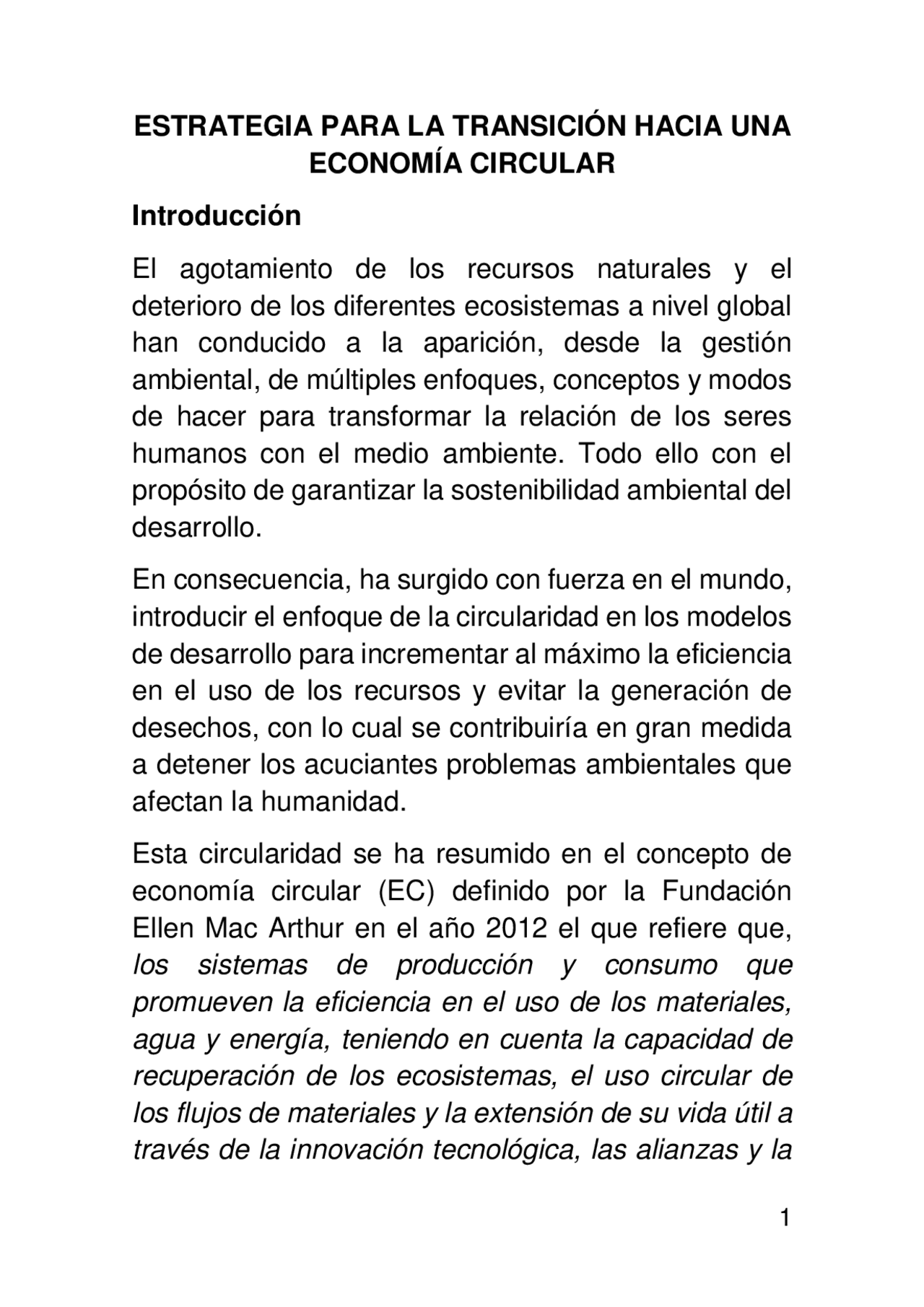 Transición hacia la economía circular | Guías, Proyectos ...