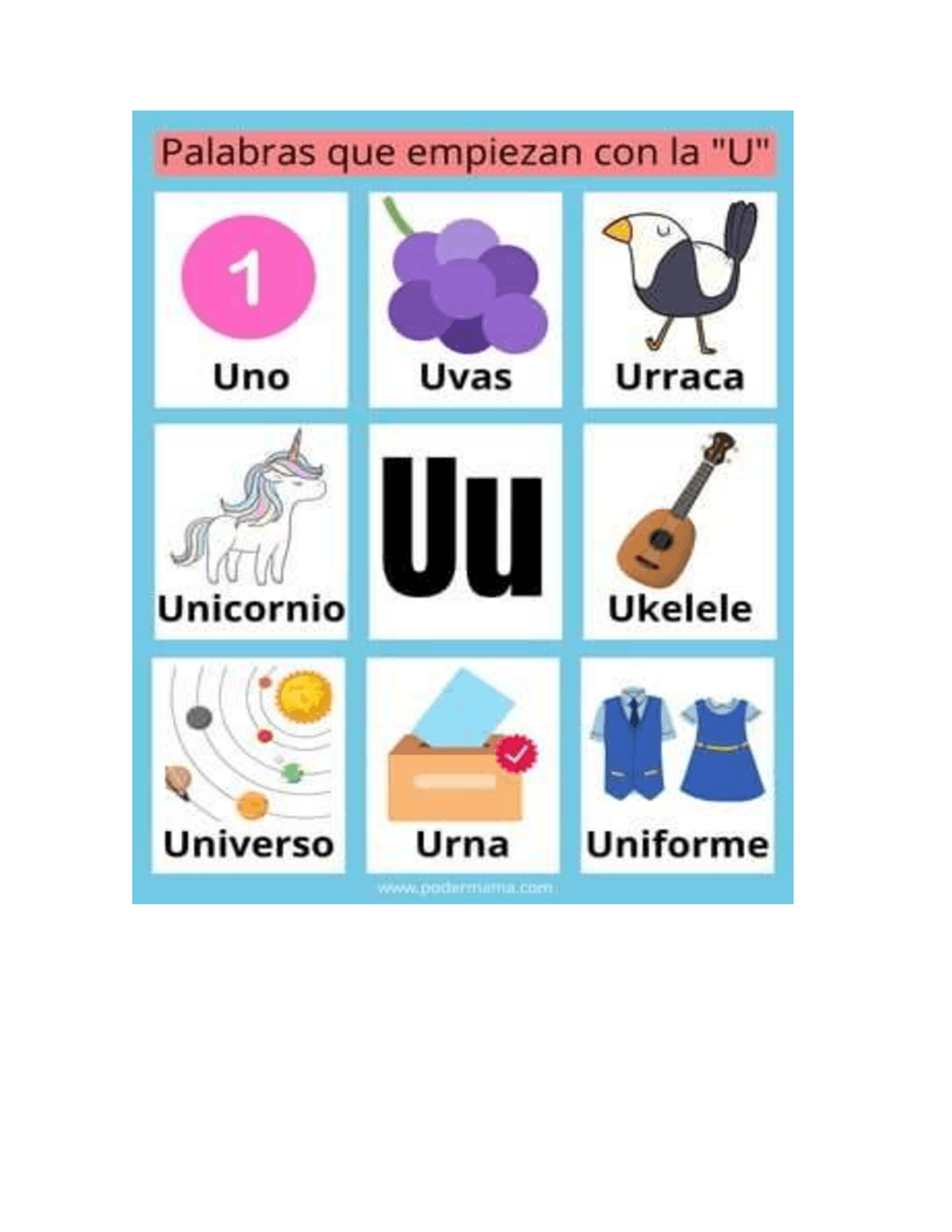 PALABRAS CON LA LETRA U Apuntes de Biología Docsity