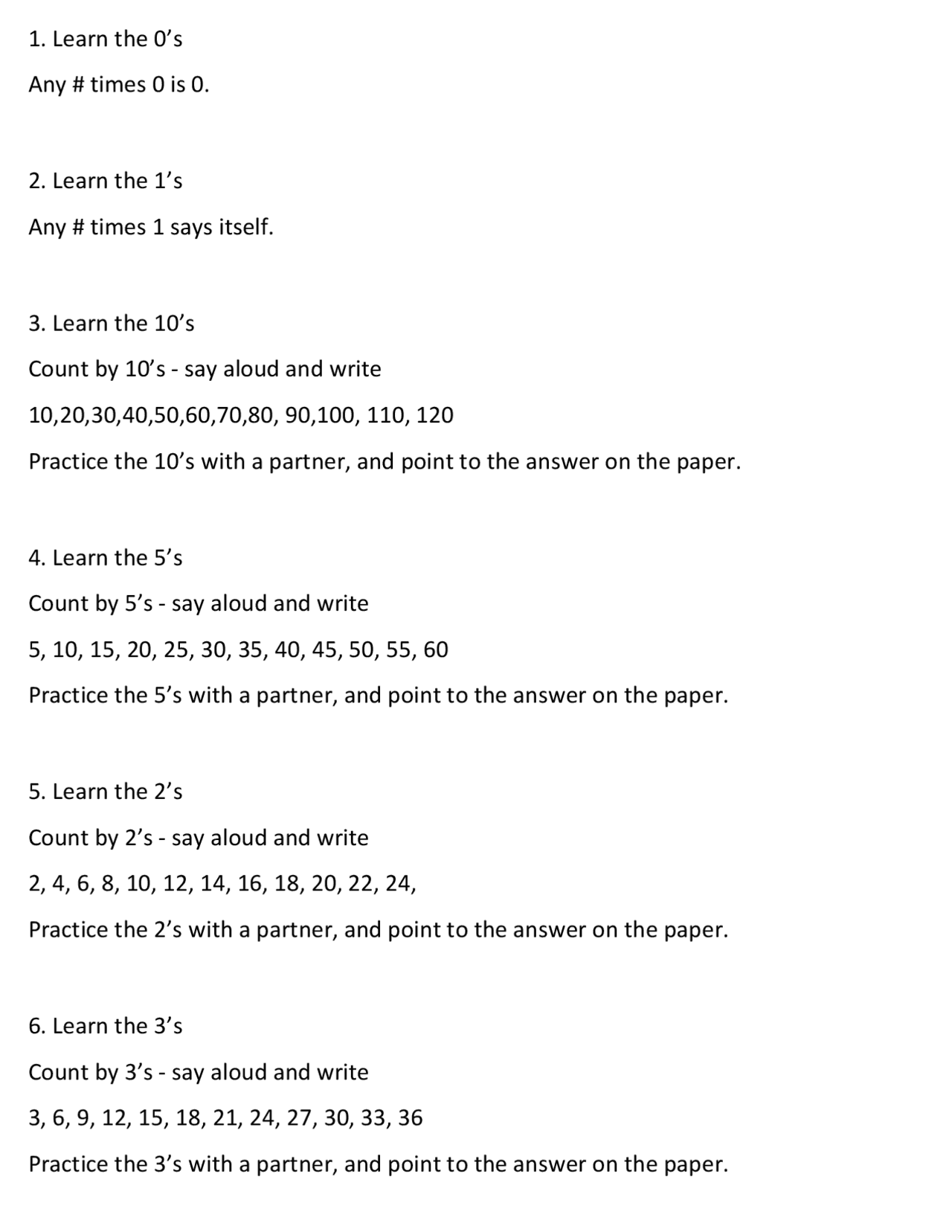 Multiplication Tables Practice | Lecture notes Mathematics | Docsity