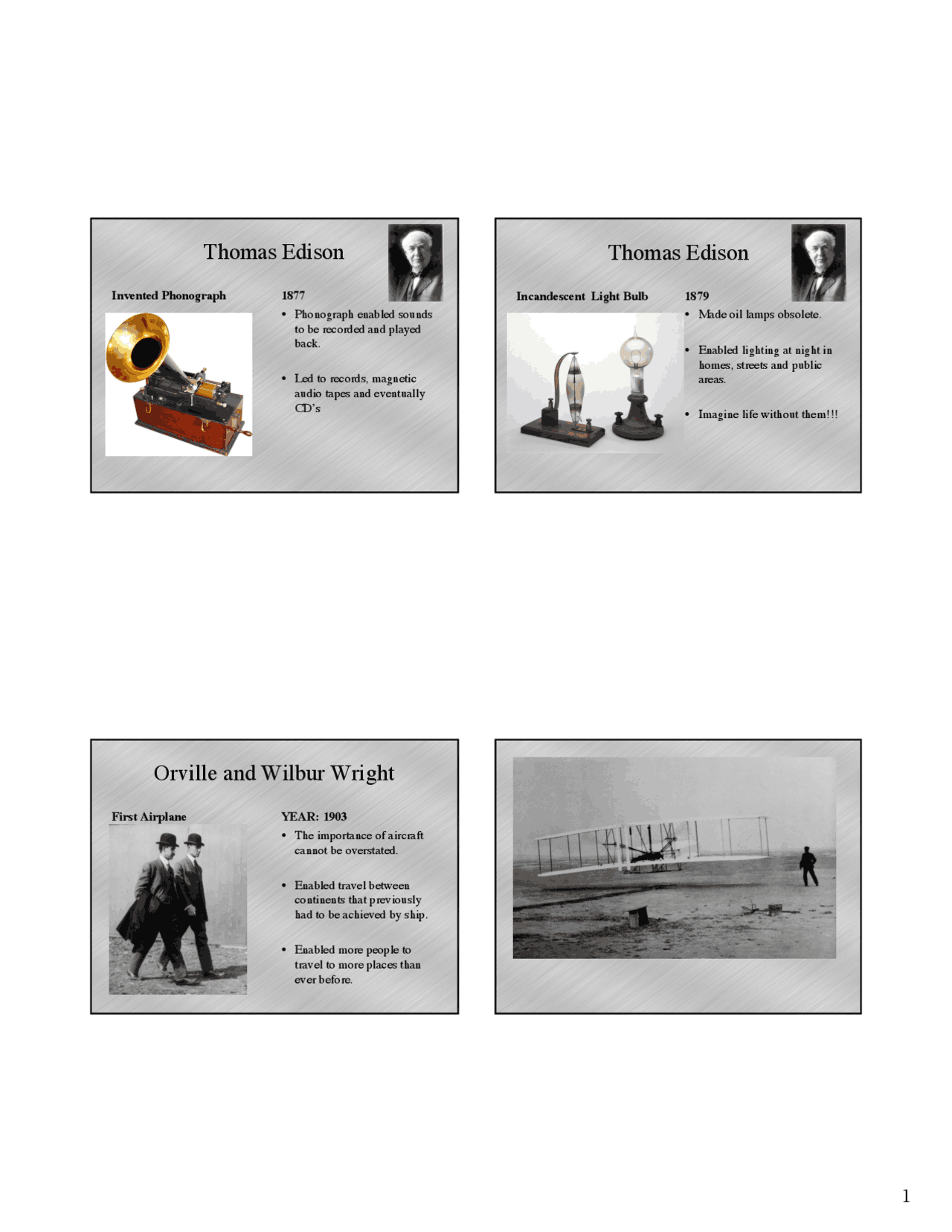 Thomas Edison | Slides Electronic Technology | Docsity