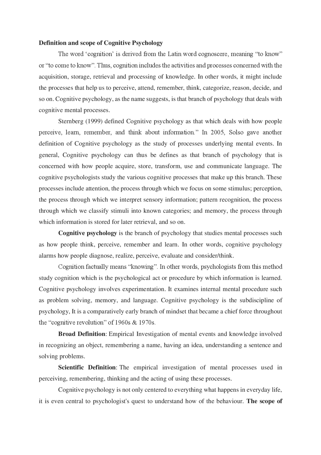 Definition And Scope Of Cognitive Psychology Exams Cognitive definition-and-scope-of-cognitive-psychology-exams-cognitive