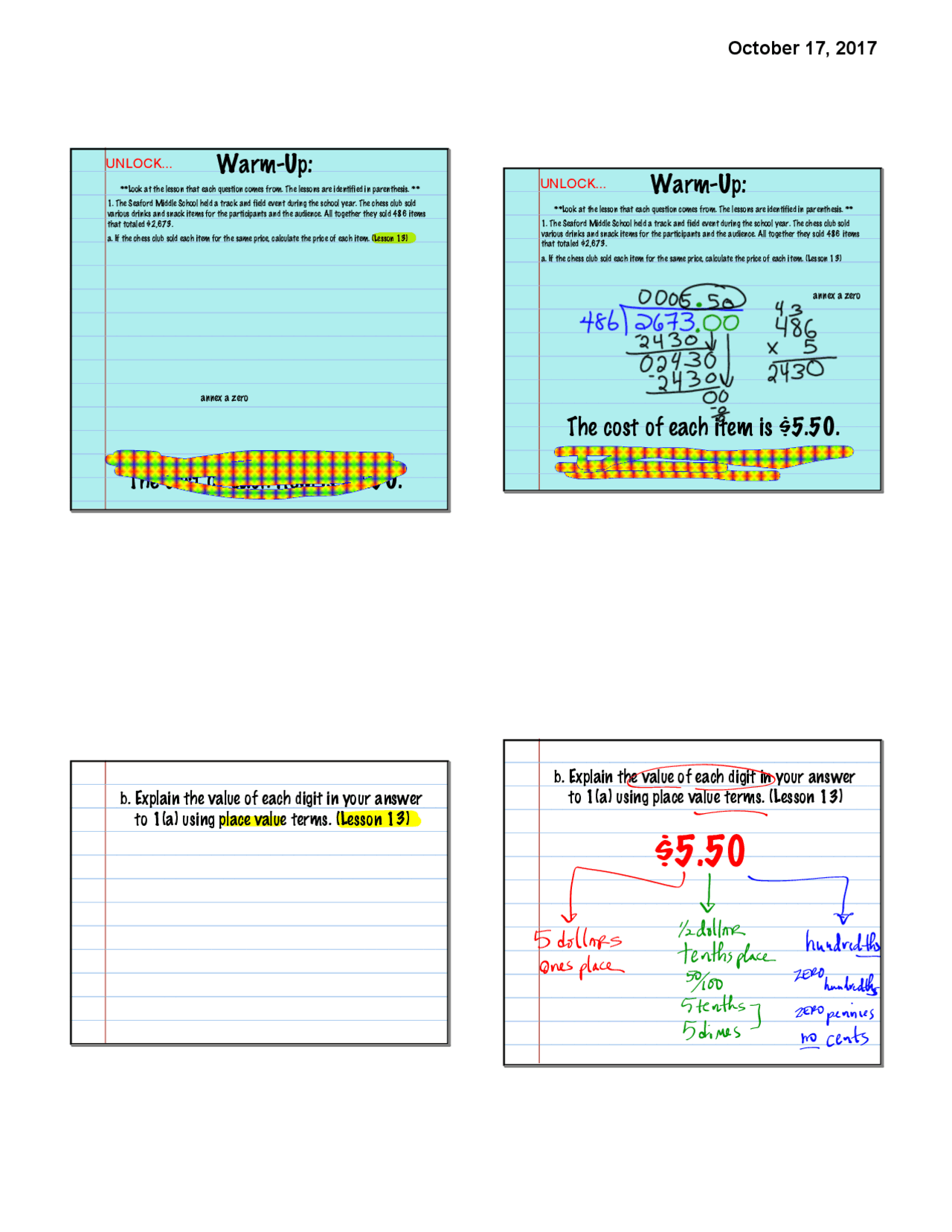 Math Warm-Up Exercises | Slides Elementary Mathematics | Docsity