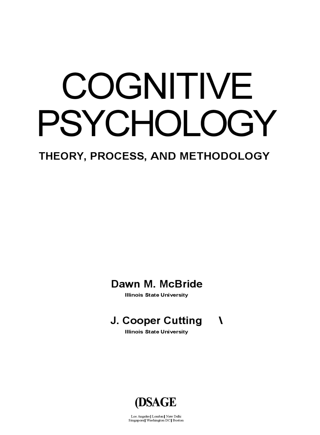 Cognitive Psychology Theory, Process, and Methodology Exams Cognitive