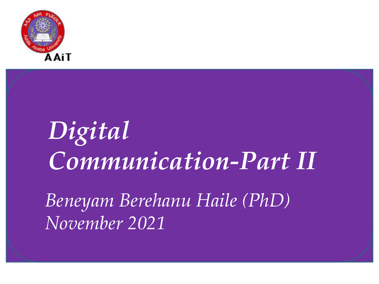 Digital communication | Lecture notes Communication | Docsity