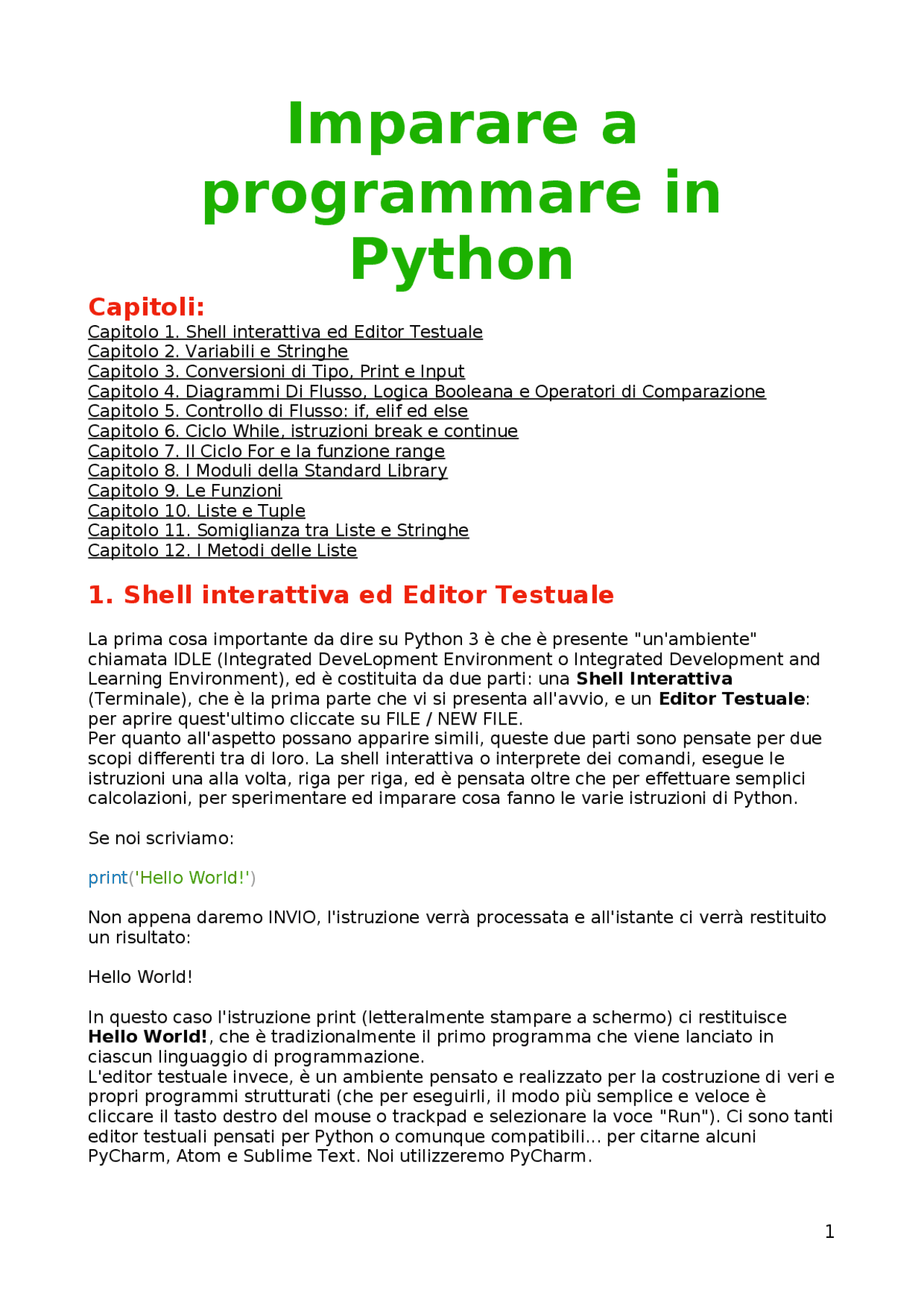 Teoria e pratica di python | Schemi e mappe concettuali di Fondamenti ...