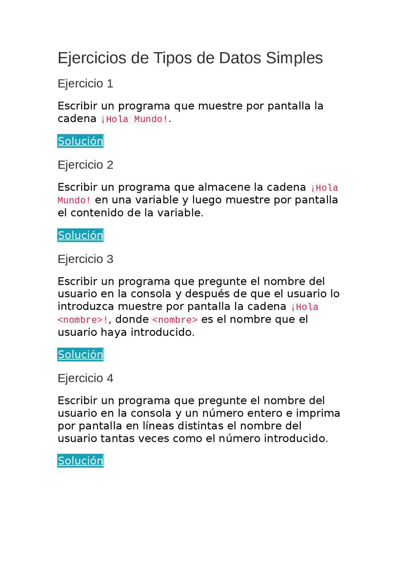 ejercicios-python-sena ejercicios de tipos de datos... ejercicios en python sencillos desde hola mundo hasta uso de ...