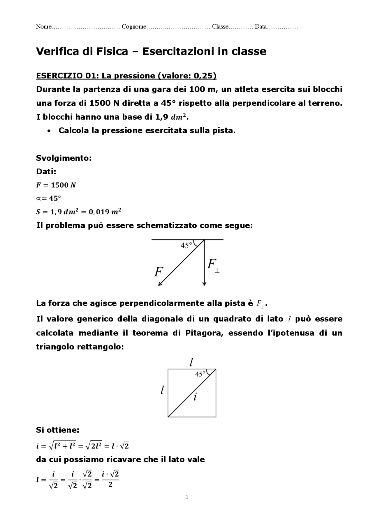 esercizi sulle forze con soluzioni pdf
