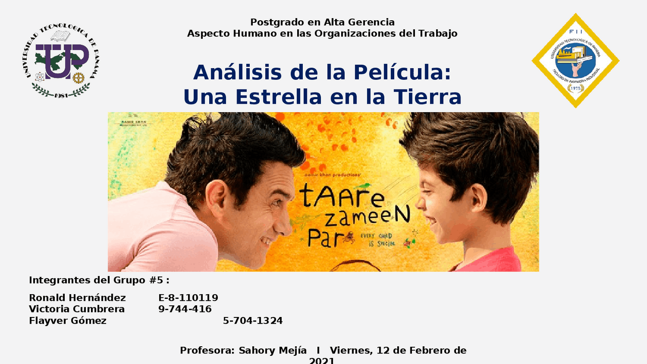 Resumen Analítico de la película Estrellas en la tierra | Resúmenes de