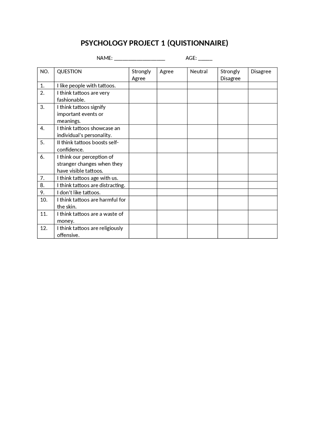Psychology Specimen Paper | Exams Psychology | Docsity